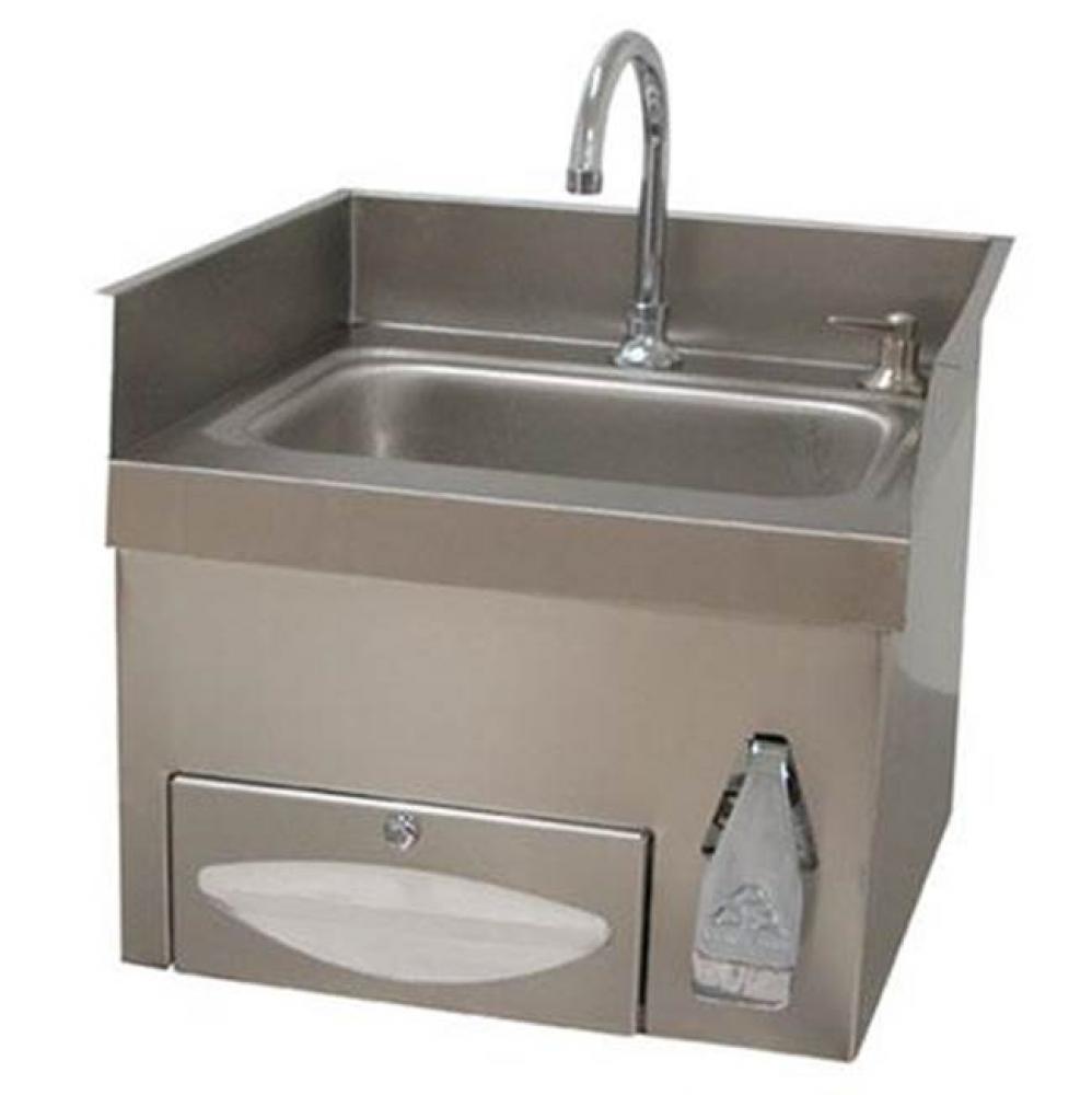Recessed Hand Sink, 14''W x 10''D x 5'' deep sink bowl