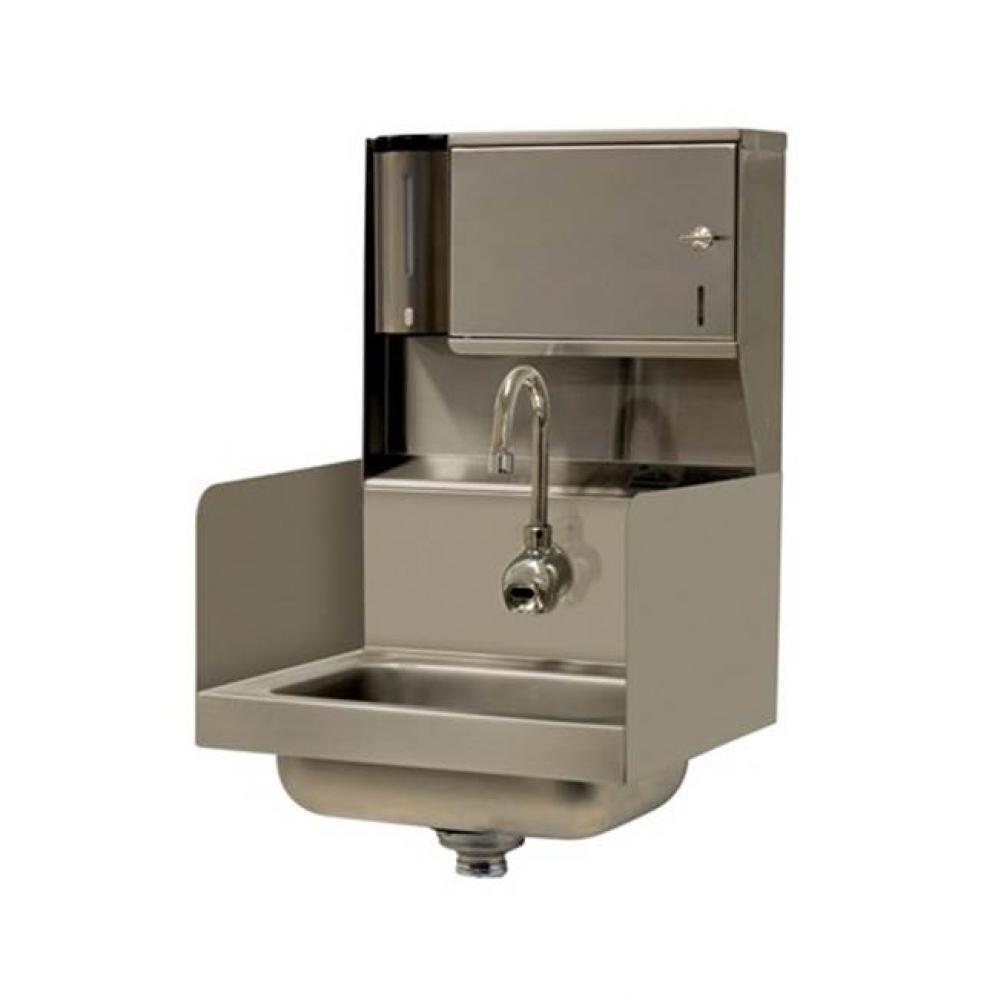 Hand Sink With Electronic Faucet And Soap Dispencer