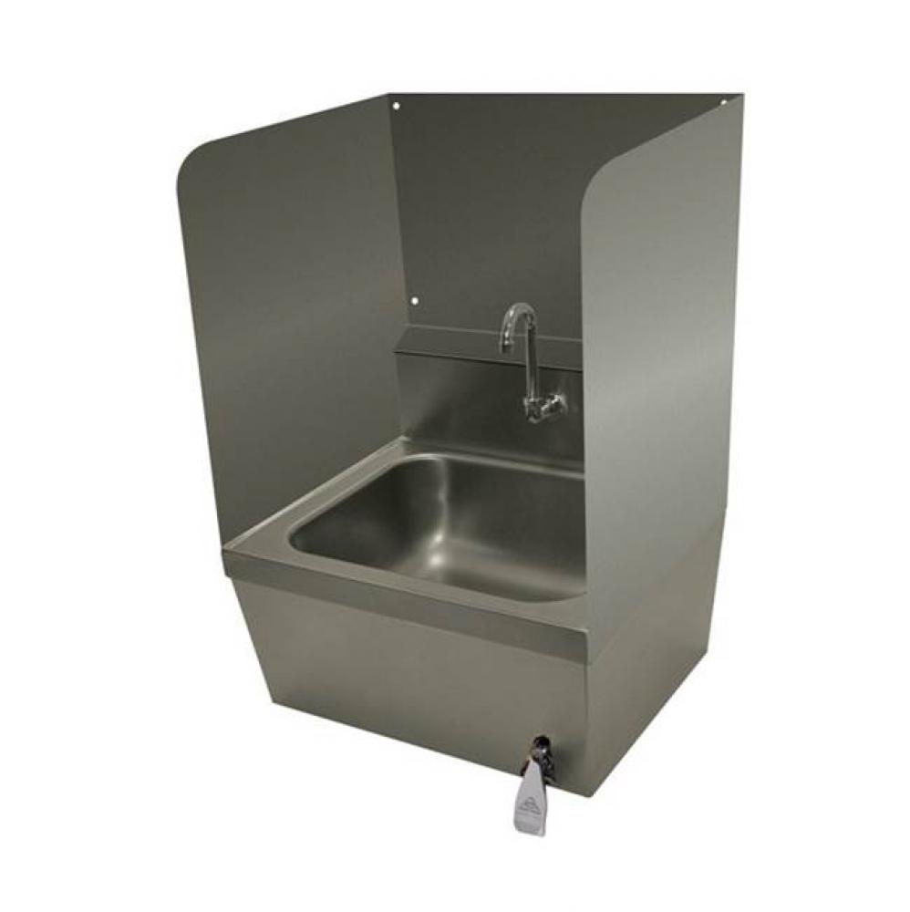 24'' High Side Splashed With Rear Panel (Welded) For 16 X 20 Bowl Hand Sinks