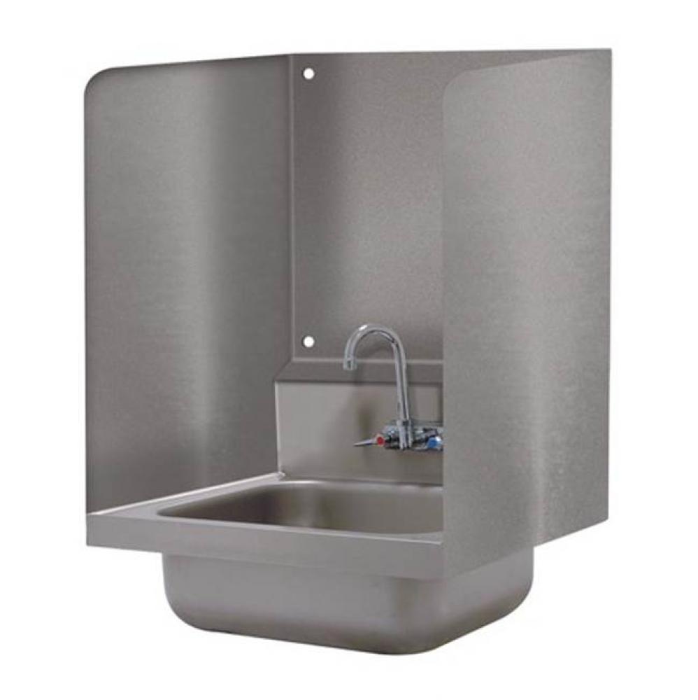 24'' High Side Splashed With Rear Panel (Welded) For 14 X 16 Bowl Hand Sinks