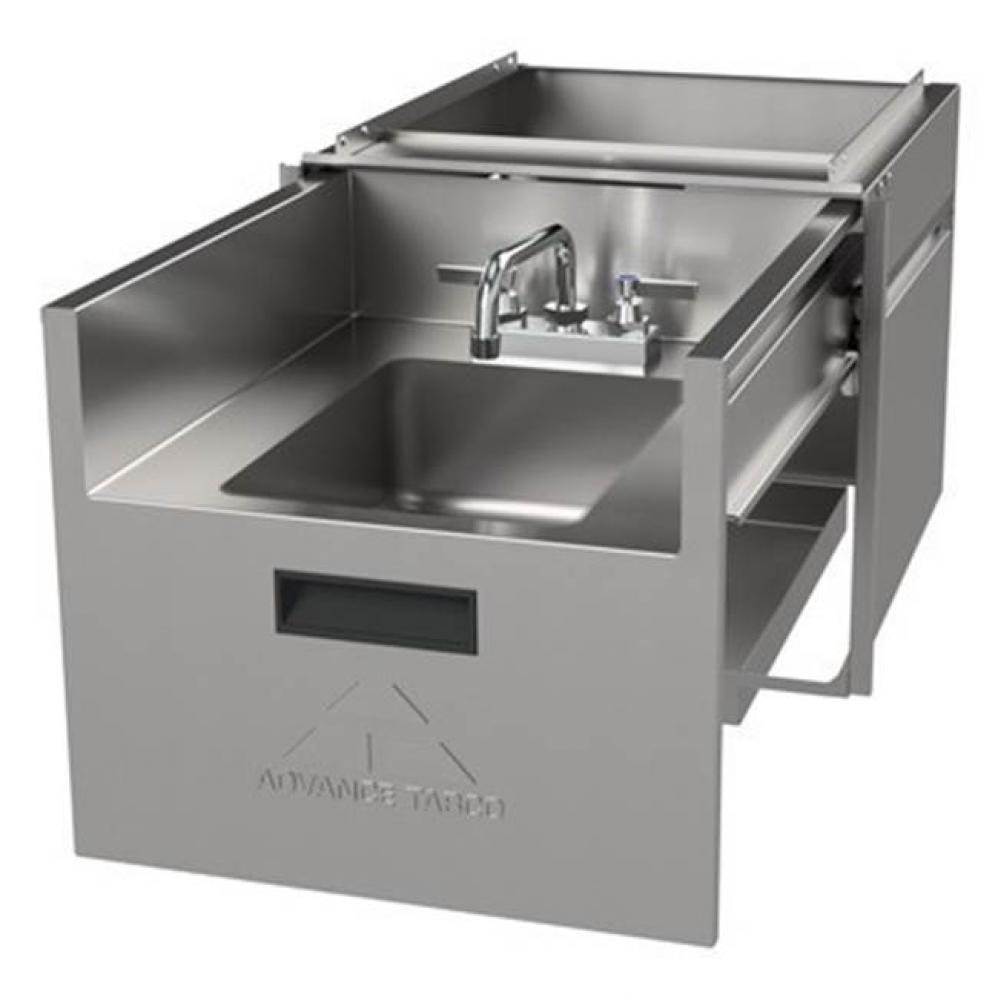 Concealed Hand Sink Drawer For Counters And Tables