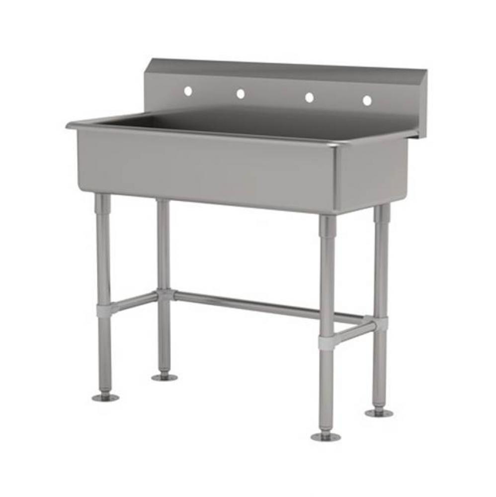 Multiwash Hand Sink With Stainless Steel Legs And Flanged Feet