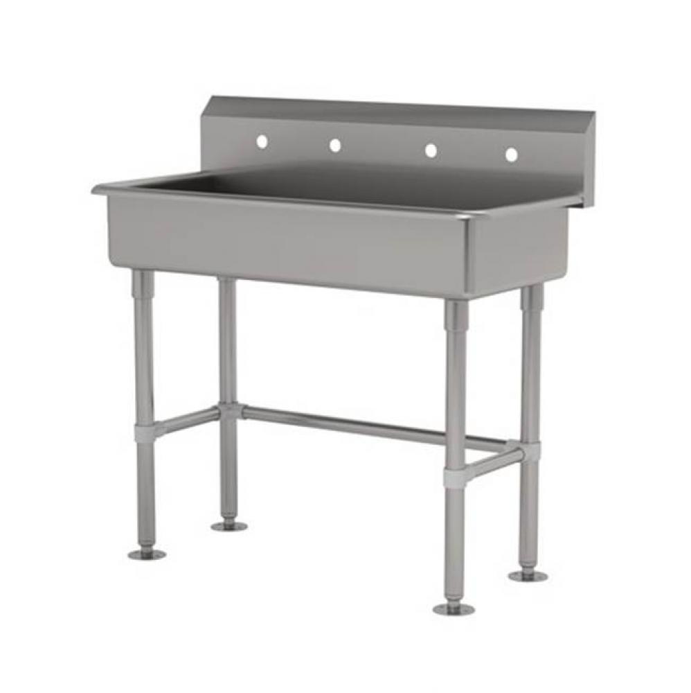 Multiwash Hand Sink With Stainless Steel Legs And Flanged Feet