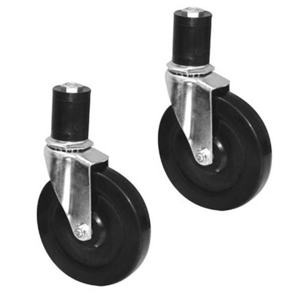 5'' Cleanroom Conductive Casters (set of 4 - No Locks)