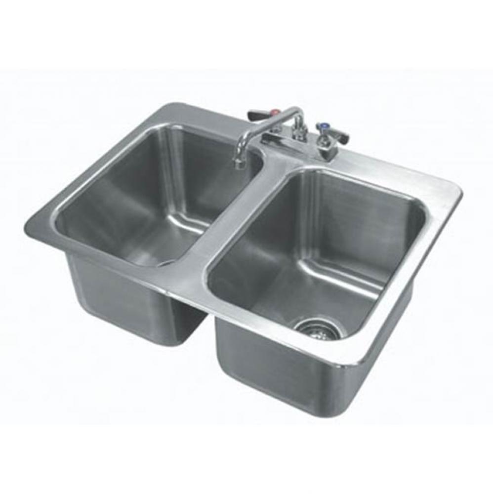 Drop-In Sink, 2-compartment