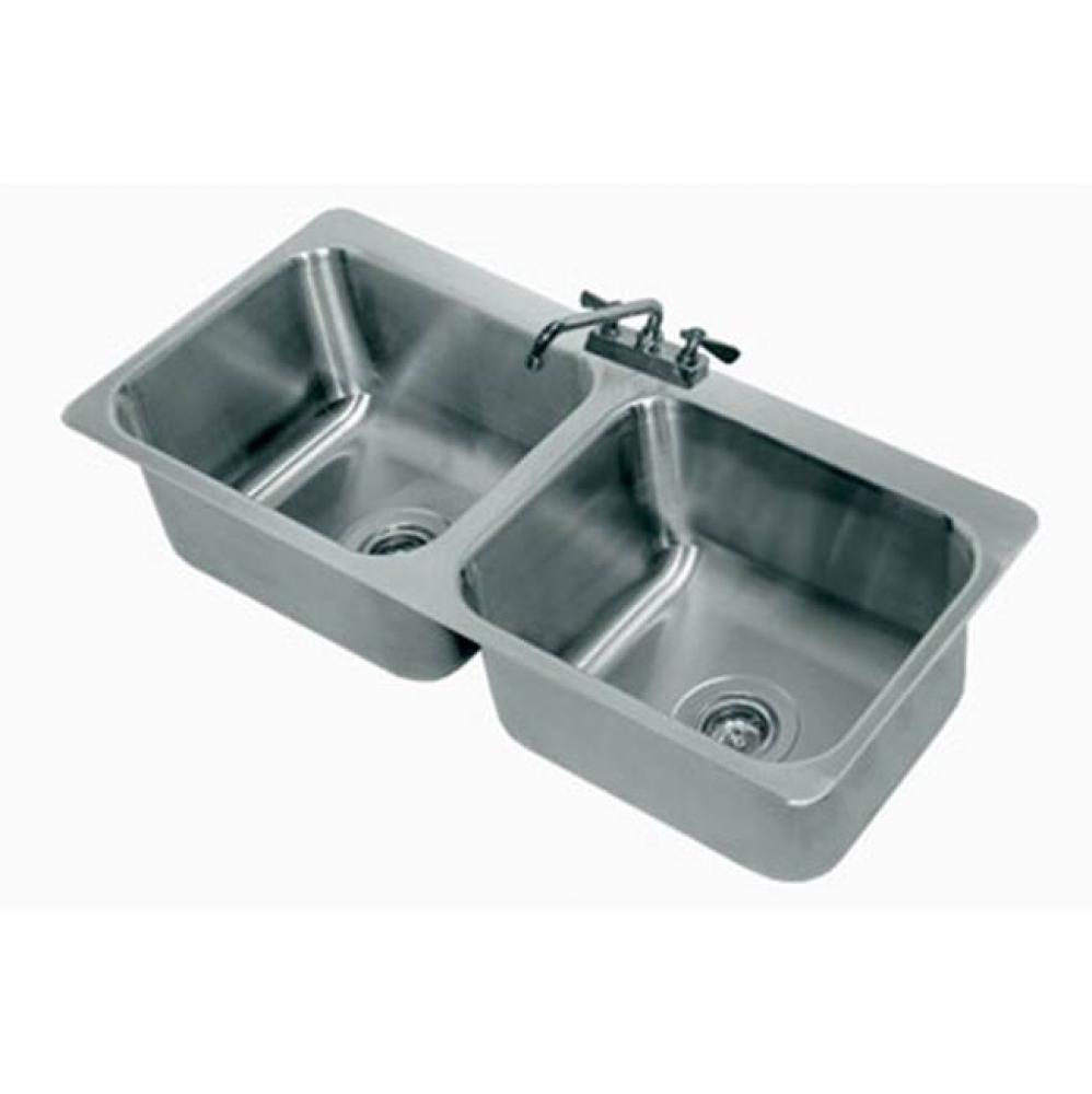 Drop-In Sink, 2-compartment