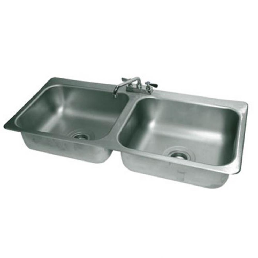 Drop-In Sink, 2-compartment