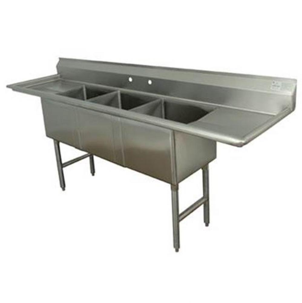 Fabricated NSF Sink, 3-compartment