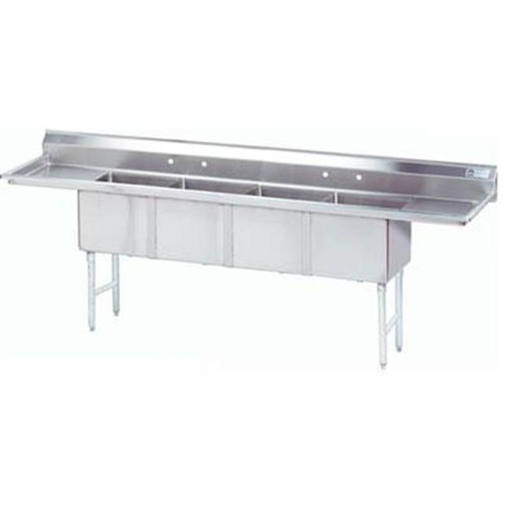 Fabricated NSF Sink, 4-compartment