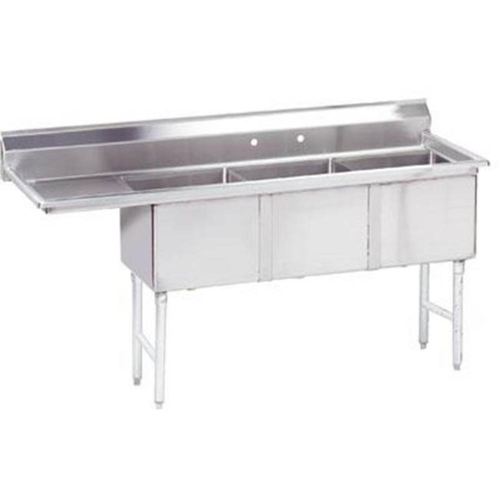 Fabricated NSF Sink, 3-compartment