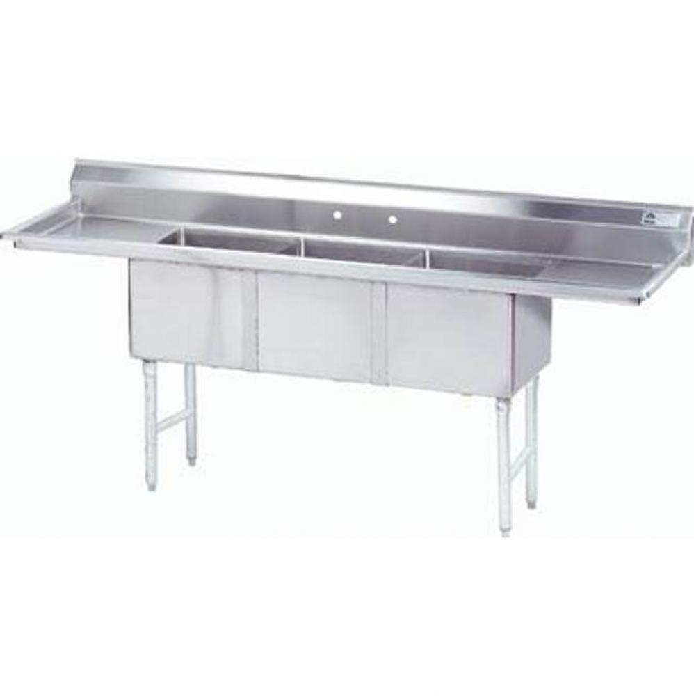 Fabricated NSF Sink, 3-compartment