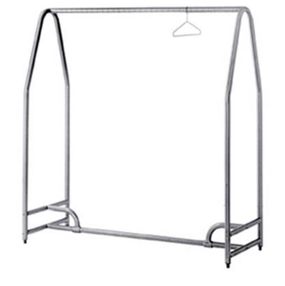 Free Standing Garment Rack 60''.  Includes 12 Electro-Polished Closed Loop Hangers.