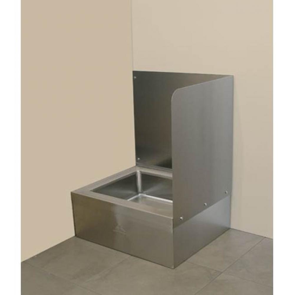 Right side & back wall splash for 9-OP-20 & 9-OP-40 mop sink (field installed by others)