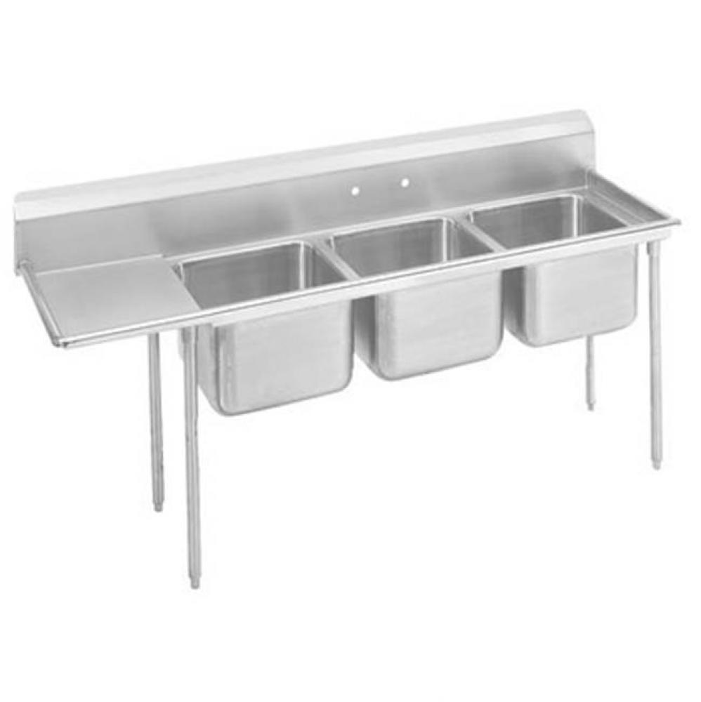 NSF SINK 3 COMPARTMENT 16'' X 20'' RIGHT-18'' DB OA: 77''