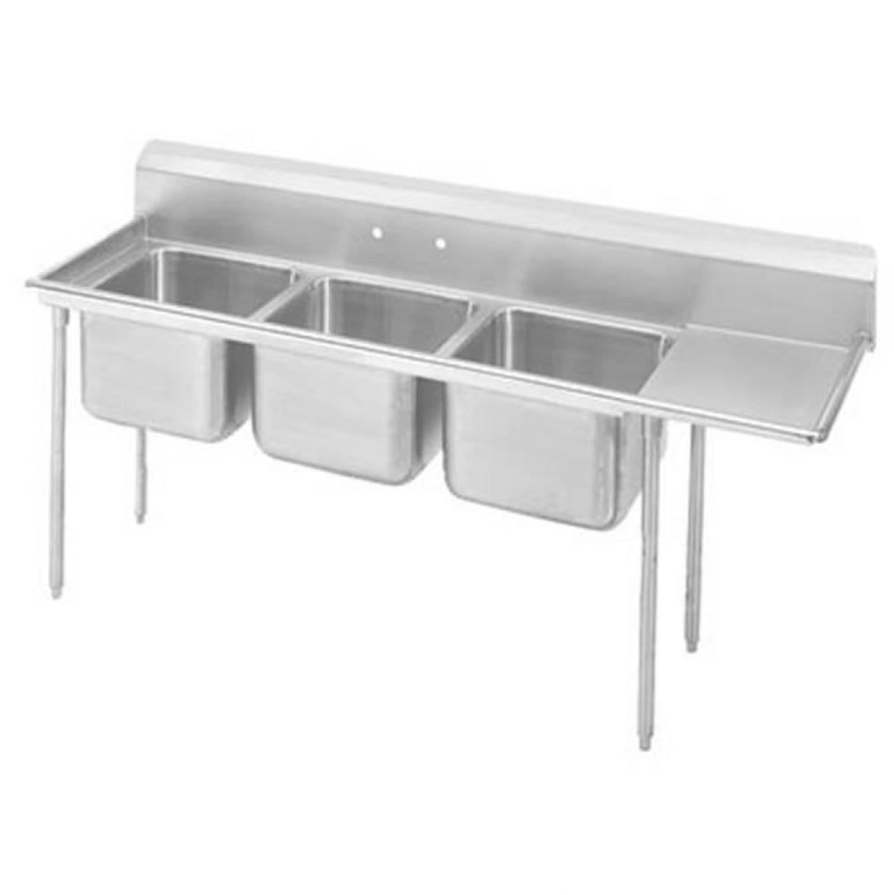 NSF SINK 3 COMPARTMENT 16'' X 20'' LEFT-18'' DB OA: 77''