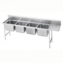 Advance Tabco 93-64-72-24R - Regaline Sink, 4-compartment