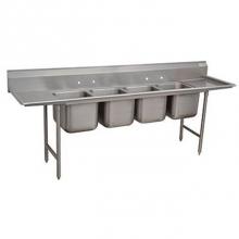 Advance Tabco 93-44-96-24RL - Regaline Sink, 4-compartment