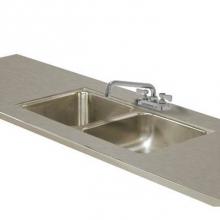 Advance Tabco TA-11K-2 - Double Sink Welded Into Table Top