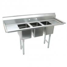 Advance Tabco K7-CS-21 - Convenience Store Sink, 3-compartment