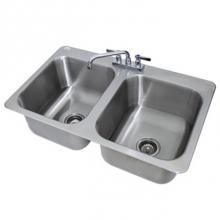 Advance Tabco DI-2-1410 - Drop-In Sink, 2-compartment