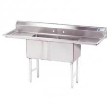 Advance Tabco FC-2-1818-24RL - Fabricated NSF Sink, 2-compartment