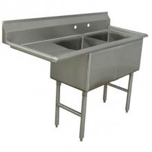 Advance Tabco FC-2-1818-18L - Fabricated NSF Sink, 2-compartment