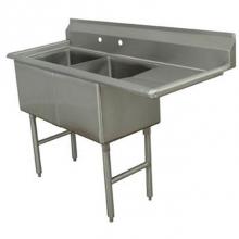 Advance Tabco FC-2-1818-18R - Fabricated NSF Sink, 2-compartment