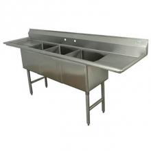 Advance Tabco FC-3-2030-30RL - Fabricated NSF Sink, 3-compartment