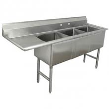 Advance Tabco FC-3-3024-30L - Fabricated NSF Sink, 3-compartment