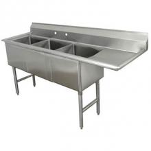 Advance Tabco FC-3-3024-24R - Fabricated NSF Sink, 3-compartment
