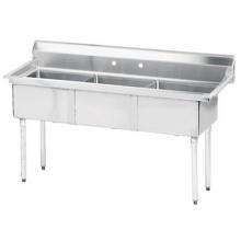 Advance Tabco FE-3-1515 - 18 Gauge Fabricated Sink