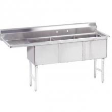 Advance Tabco FS-3-2430-30L - Fabricated NSF Sink, 3-compartment