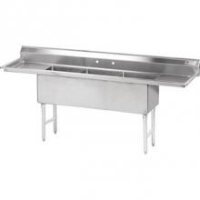 Advance Tabco FS-3-1620-18RL - Fabricated NSF Sink, 3-compartment