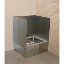 Advance Tabco K-300 - Three-sided wall wall splash (left, right & back) for 9-OP-44 mop sink (field installed by oth