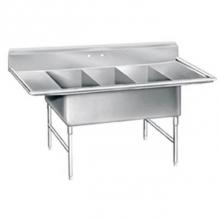 Advance Tabco K7-3-3030-24RL - NSF 3 Compartment Sink