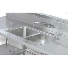 Advance Tabco TA-11J - Sink Welded Into Table Top