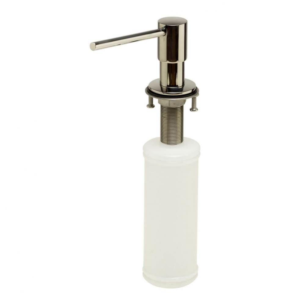 Modern Round Polished Stainless Steel Soap Dispenser