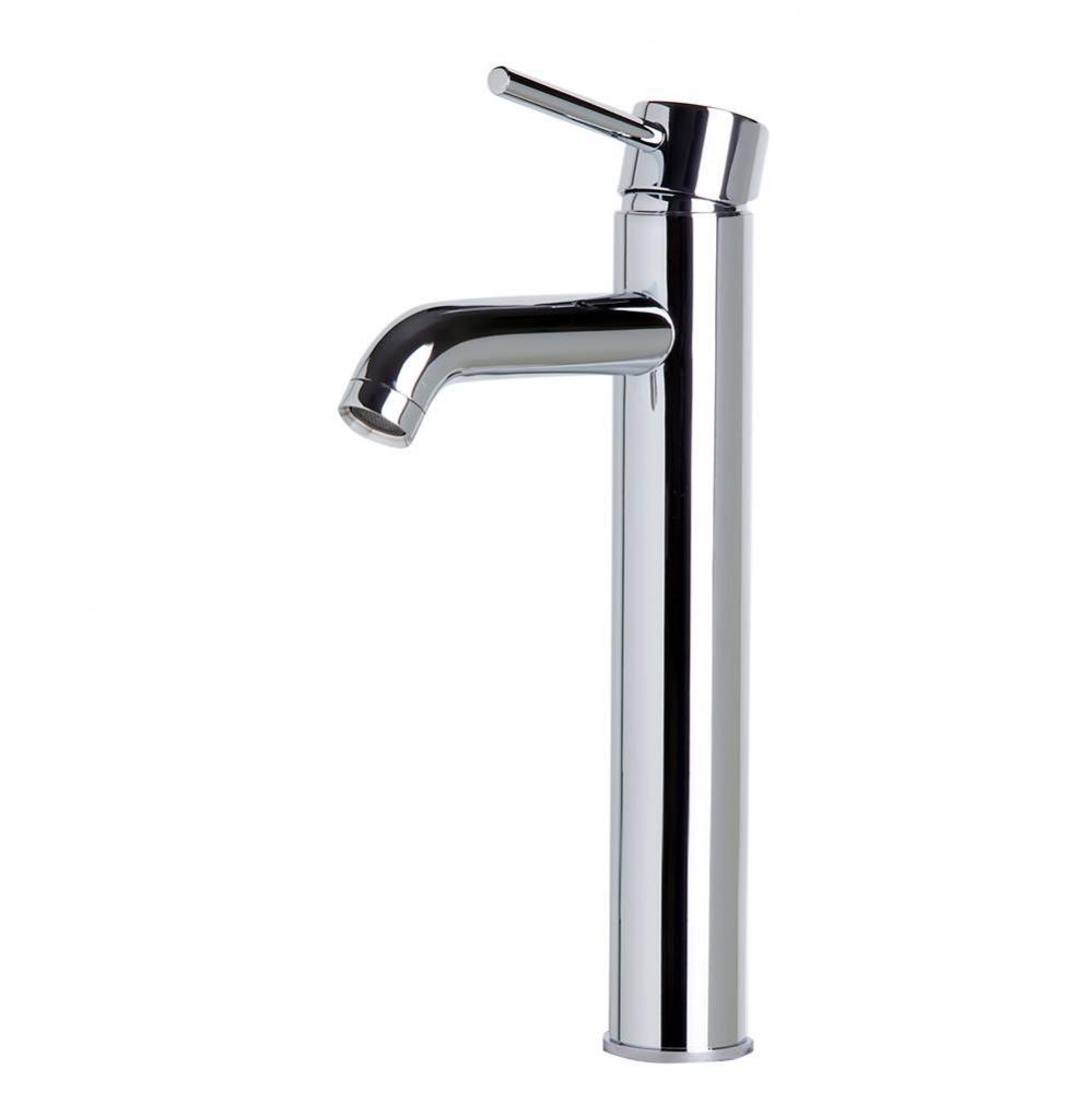 Tall Polished Chrome Single Lever Bathroom Faucet