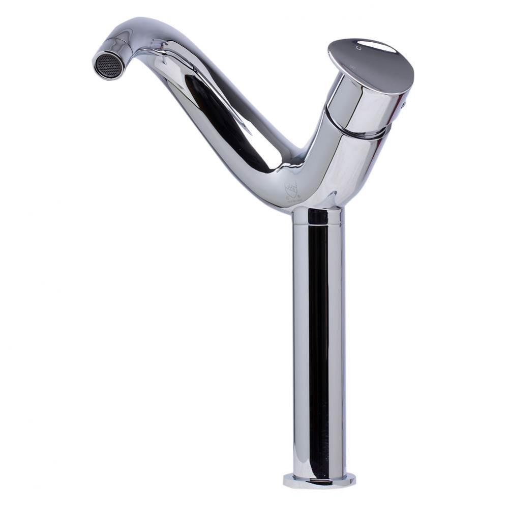 Tall Wave Polished Chrome Single Lever Bathroom Faucet