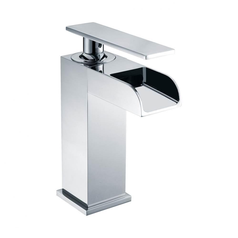 Polished Chrome Single Hole Waterfall Bathroom Faucet