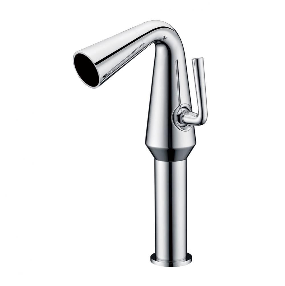 Polished Chrome Single Hole Tall Cone Waterfall Bathroom Faucet