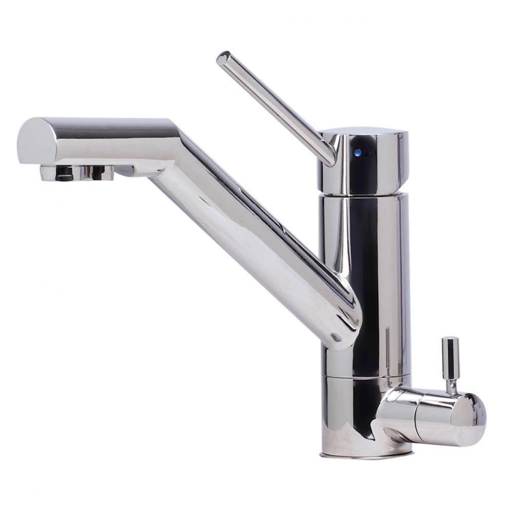 Solid Polished Stainless Steel Kitchen Faucet with Built in Water Dispenser