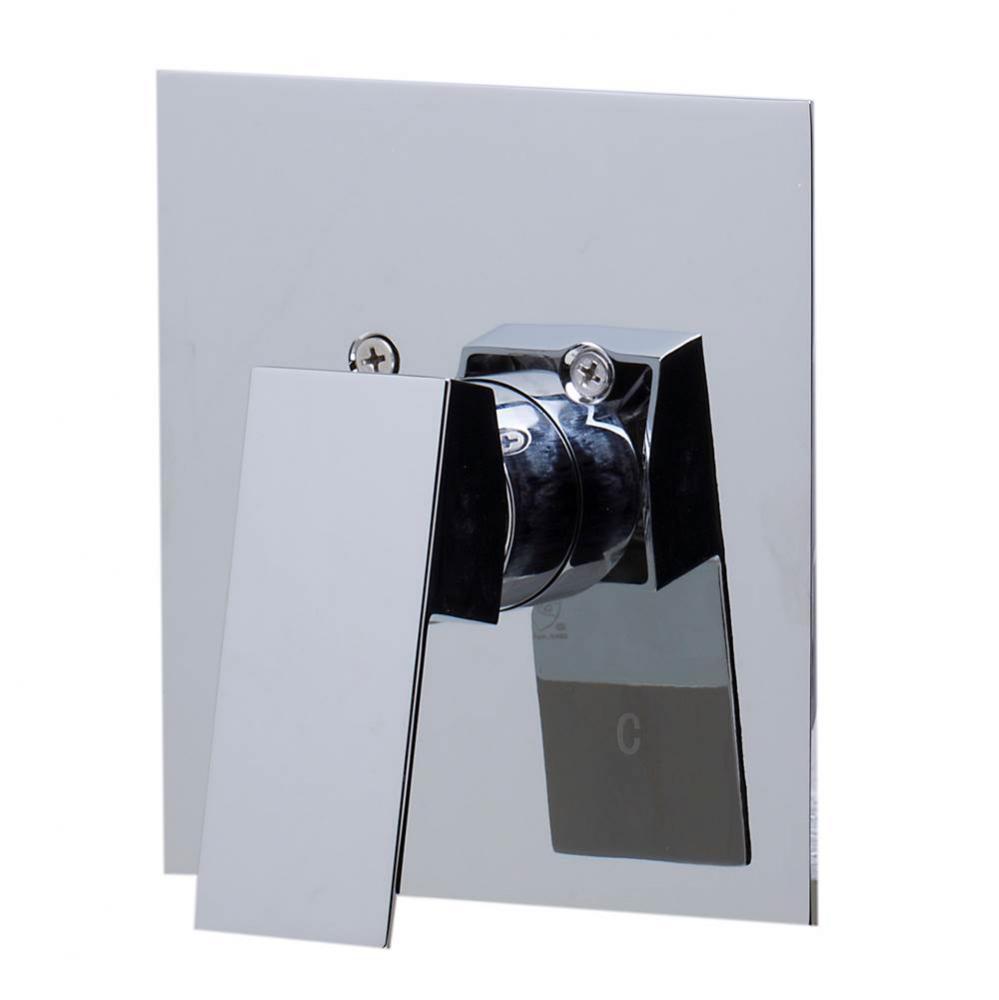 Polished Chrome Shower Valve Mixer with Square Lever Handle