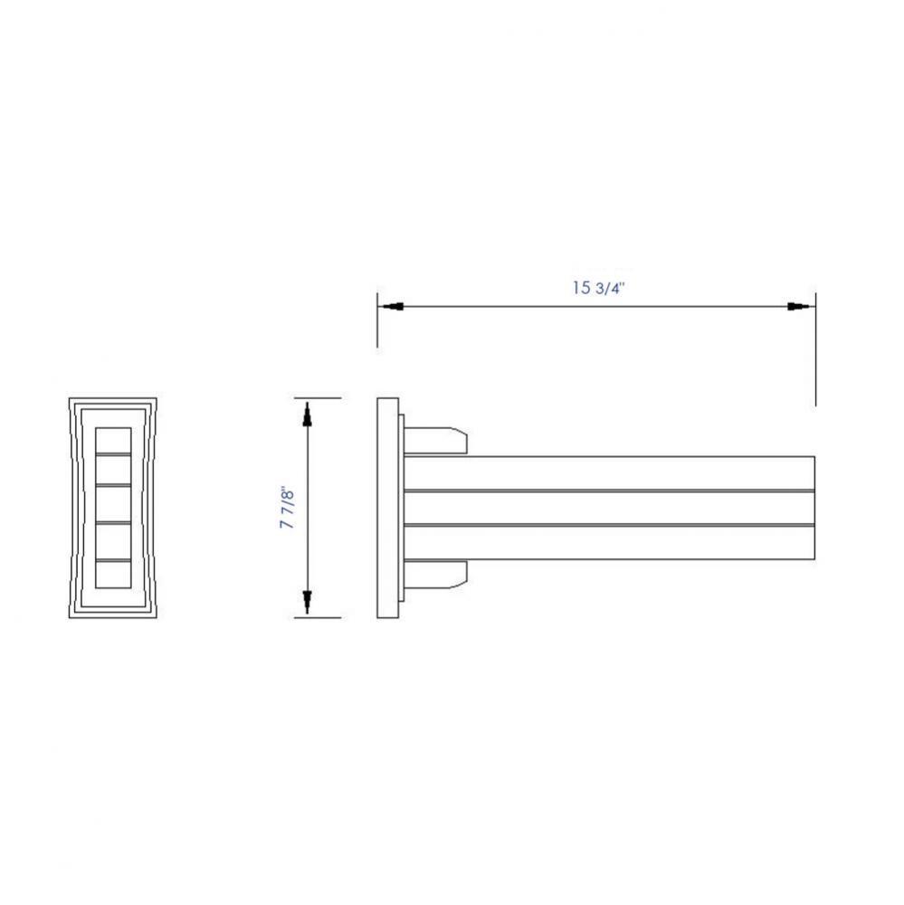 16'' Triple Rack Wooden Towel Bar Bathroom Accessory