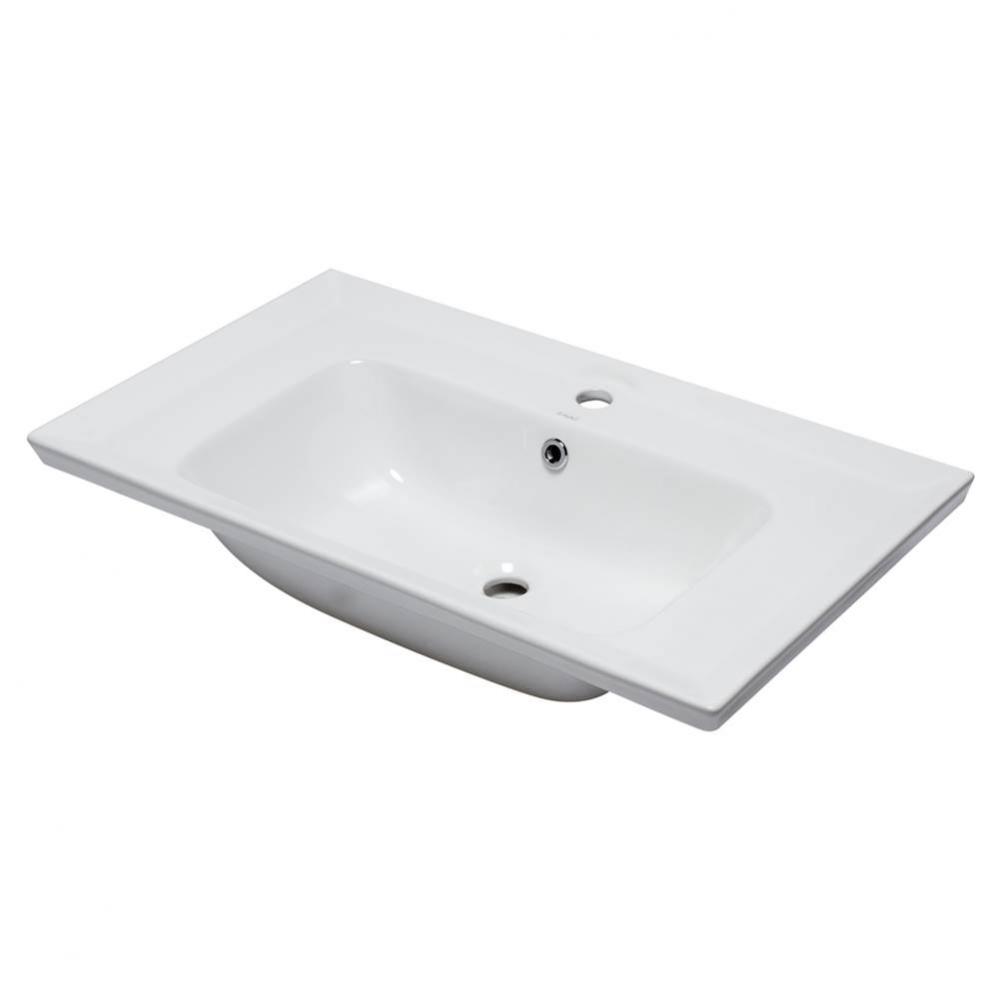 EAGO BH003 White Ceramic 32''x19'' Rectangular Drop In Sink