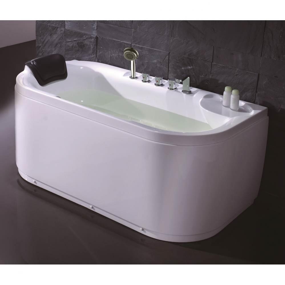 EAGO LK1103-R White Acrylic 5'' Soaking Tub with Fixtures