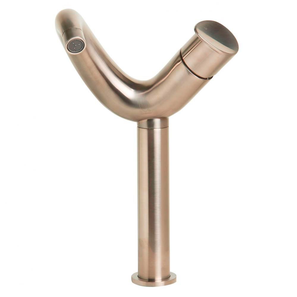 Tall Wave Brushed Nickel Single Lever Bathroom Faucet