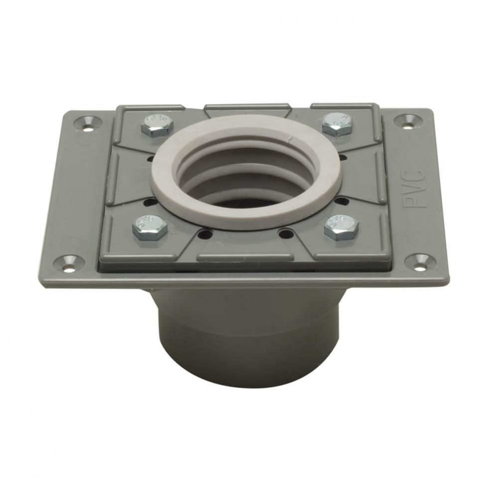 PVC Shower Drain Base with Rubber Fitting