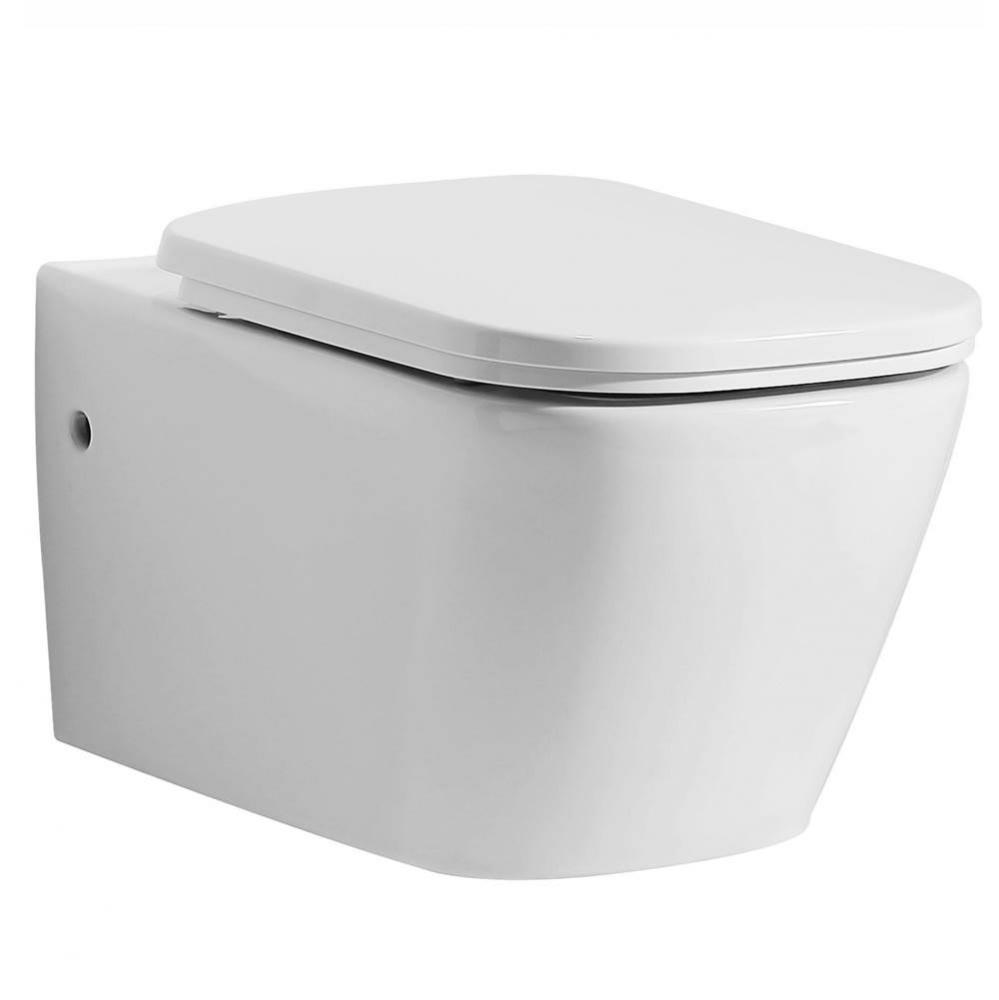EAGO 1 White Modern Ceramic Wall Mounted Toilet Bowl