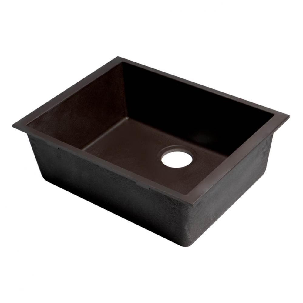 Chocolate 24'' Undermount Single Bowl Granite Composite Kitchen Sink